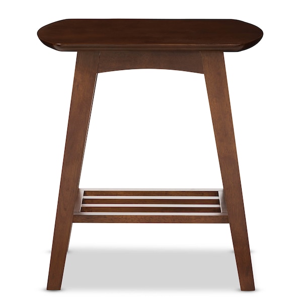 Baxton Studio Sacramento Mid-century Modern Dark Walnut End Table 121-6628 - main